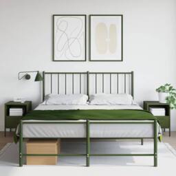 Berkfield Home Sturdy Bedside Cabinets 2 pcs Olive Green 36x39x50.5 cm Steel - thumbnail 2