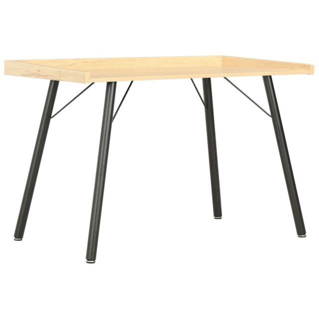 Berkfield Home Desk Oak 90x50x79 cm in Black - Size: 90 x 50 x 79 cm - image 1