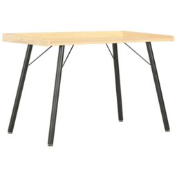Berkfield Home Desk Oak 90x50x79 cm in Black - Size: 90 x 50 x 79 cm - thumbnail 1