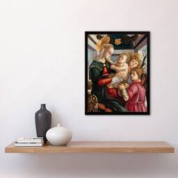 Artery8 Madonna & Child with Angels Botticelli Vintage Framed Wall Art Print - Size: A4 - thumbnail 4