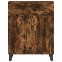 Berkfield Home Highboard Smoked Oak 69.5x34x180 cm Engineered Wood in Brown - thumbnail 8