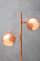 Orsina Chrome Table Lamp With Dual Metal Dome Shades, Adjustable Arched Twin Light Table Lamp, Chrome Finish Lamp in Gold - thumbnail 3