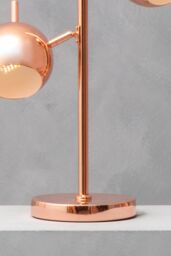 Orsina Chrome Table Lamp With Dual Metal Dome Shades, Adjustable Arched Twin Light Table Lamp, Chrome Finish Lamp in Gold - thumbnail 2