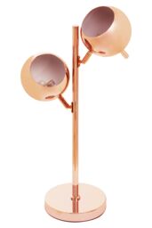 Orsina Chrome Table Lamp With Dual Metal Dome Shades, Adjustable Arched Twin Light Table Lamp, Chrome Finish Lamp in Gold - thumbnail 5