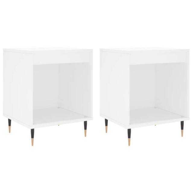Berkfield Home Bedside Cabinets 2 pcs White 40x35x50 cm Engineered Wood - Size: 40 x 35 x 50 cm - image 1