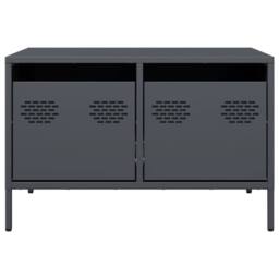 Berkfield Home TV Cabinet Anthracite 68x50x43.5 cm Cold-rolled Steel in Charcoal - thumbnail 6