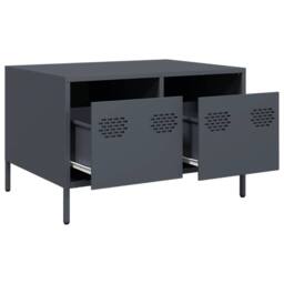 Berkfield Home TV Cabinet Anthracite 68x50x43.5 cm Cold-rolled Steel in Charcoal - thumbnail 5