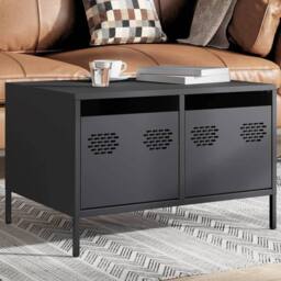 Berkfield Home TV Cabinet Anthracite 68x50x43.5 cm Cold-rolled Steel in Charcoal - thumbnail 3
