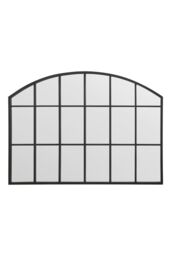 "MirrorOutlet Black Framed Arched Wall Garden Mirror 35"" X 26"" (90CM X 65CM) - Size: 1 Pack" - thumbnail 4