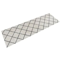 Berkfield Home Kitchen Rug Washable Square 60x180 cm Velvet in Grey