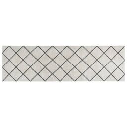 Berkfield Home Kitchen Rug Washable Square 60x180 cm Velvet in Grey - thumbnail 2