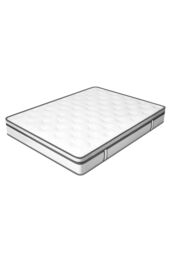 Living and Home Quilted Hybrid Mattress for Long-Lasting Comfort & Support in White - Size: Double - thumbnail 8