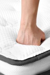 Living and Home Quilted Hybrid Mattress for Long-Lasting Comfort & Support in White - Size: Double - thumbnail 9