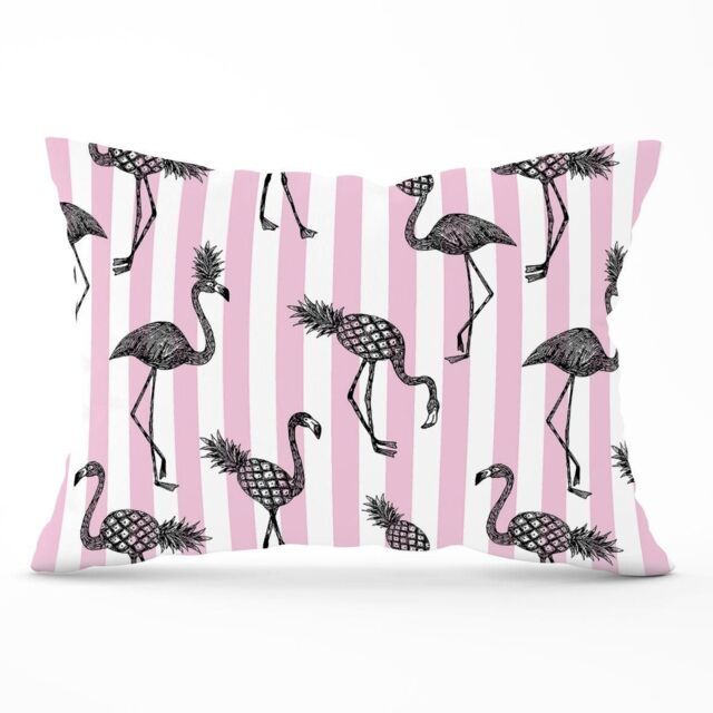 Warren Reed - Designer Pineapple Flamingo Cushions in Pink - Size: 60 cm x 60 cm - image 1