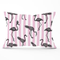 Warren Reed - Designer Pineapple Flamingo Cushions in Pink - Size: 60 cm x 60 cm - thumbnail 1