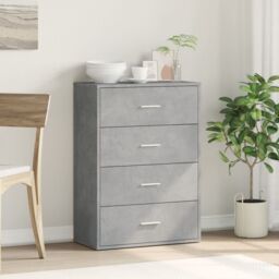 Berkfield Home Sideboard Concrete Grey 60x31x84 cm Engineered Wood - Size: 60 x 31 x 84 cm - thumbnail 3