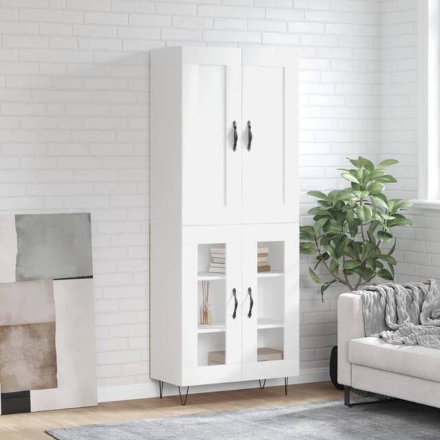Berkfield Home Highboard White 69.5x34x180 cm Engineered Wood - image 1