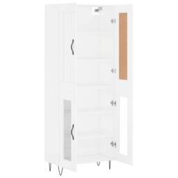 Berkfield Home Highboard White 69.5x34x180 cm Engineered Wood - thumbnail 4