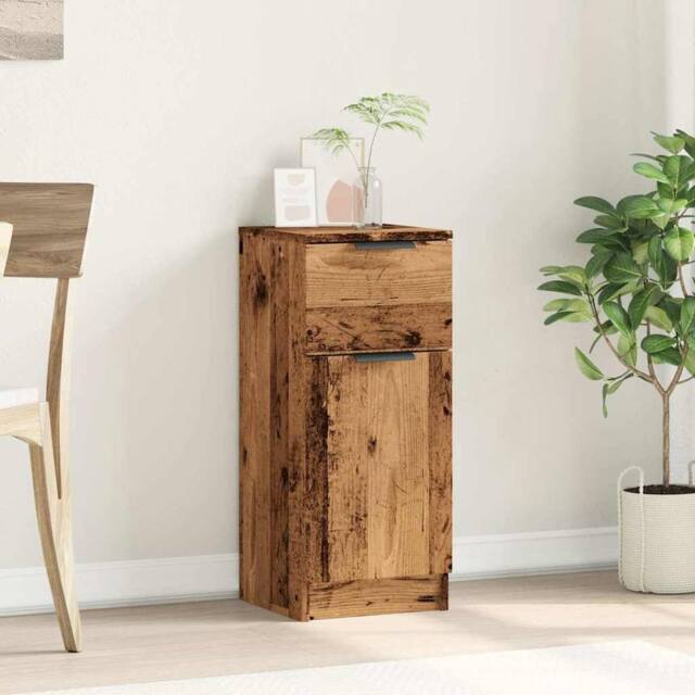 Berkfield Home Sideboard Old Wood 30x30x70 cm Engineered Wood in Brown - Size: 30 x 30 x 70 cm - image 1