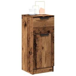 Berkfield Home Sideboard Old Wood 30x30x70 cm Engineered Wood in Brown - Size: 30 x 30 x 70 cm - thumbnail 4