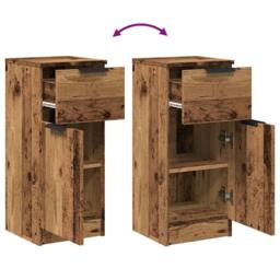 Berkfield Home Sideboard Old Wood 30x30x70 cm Engineered Wood in Brown - Size: 30 x 30 x 70 cm - thumbnail 8