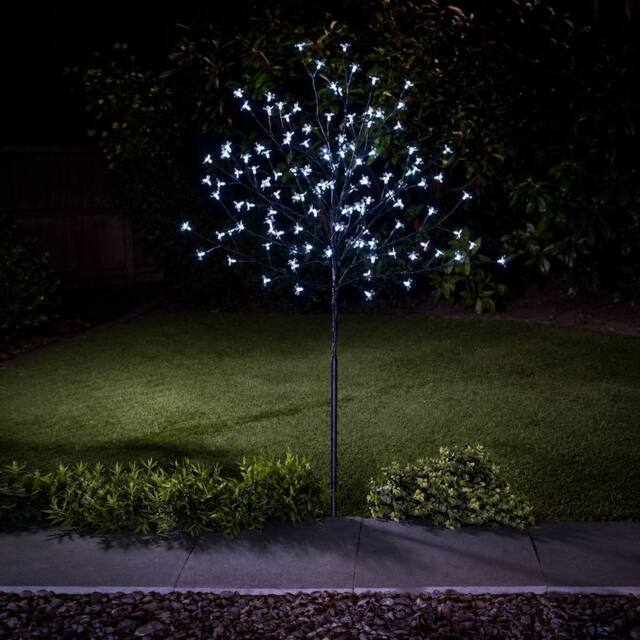 SPOT ON DEALZ 1.8m Cherry Blossom Tree 352 White LED Indoor Outdoor Christmas Decor - image 1
