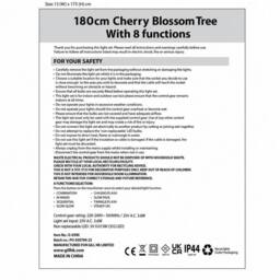 SPOT ON DEALZ 1.8m Cherry Blossom Tree 352 White LED Indoor Outdoor Christmas Decor - thumbnail 3