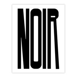"Artery8 Noir Word Modern Bold Graphic Minimalism Wall Art Print in White - Size: W12"" x H16""" - thumbnail 1