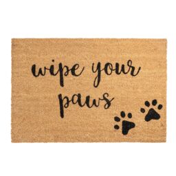 Nicola Spring Coir Door Mat - 90 x 60cm - Paws - Size: 90 cm x 60 cm - thumbnail 1
