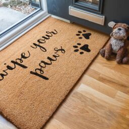 Nicola Spring Coir Door Mat - 90 x 60cm - Paws - Size: 90 cm x 60 cm - thumbnail 5