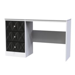 Ready Assembled 2 U Memphis 3 Drawer Desk (Ready Assembled) in Black - thumbnail 3