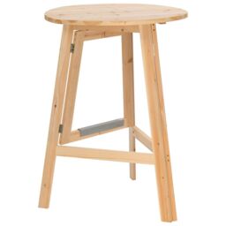 Berkfield Home Foldable Bar Table 78 cm Fir Wood in Brown - thumbnail 3