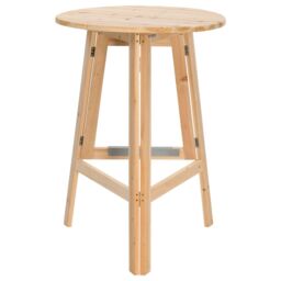 Berkfield Home Foldable Bar Table 78 cm Fir Wood in Brown - thumbnail 2
