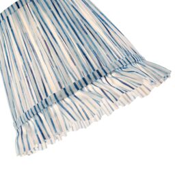 Happy Homewares Vintage Blue & White Faux Silk Plated Lamp Shade with Bottom Fringe - Size: 10 inches - thumbnail 3