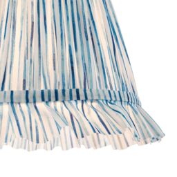 Happy Homewares Vintage Blue & White Faux Silk Plated Lamp Shade with Bottom Fringe - Size: 10 inches - thumbnail 4