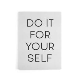 "Artery8 Do It For Yourself Black & White Bold Simple Canvas Wall Art Print - Size: W24"" x H32""" - thumbnail 1