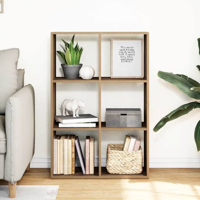 Berkfield Home Room Divider Bookcase Artisan Oak 69.5x29x103.5 cm Engineered Wood in Brown - image 1