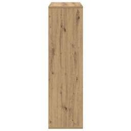 Berkfield Home Room Divider Bookcase Artisan Oak 69.5x29x103.5 cm Engineered Wood in Brown - thumbnail 7