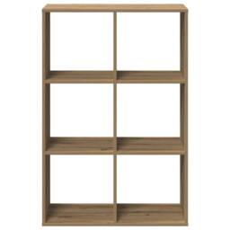 Berkfield Home Room Divider Bookcase Artisan Oak 69.5x29x103.5 cm Engineered Wood in Brown - thumbnail 6