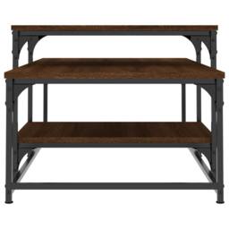 Berkfield Home Coffee Table Brown Oak 102x60x45 cm Engineered Wood - Size: 102 x 60 x 45 cm - thumbnail 5