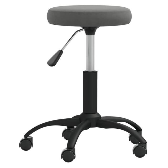 Berkfield Home Office Swivel Chair Dark Grey Velvet - image 1