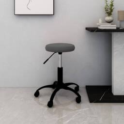 Berkfield Home Office Swivel Chair Dark Grey Velvet - thumbnail 2