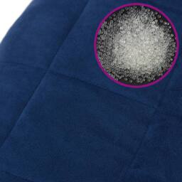 Berkfield Home Weighted Blanket Blue 150x200 cm 7 kg Fabric - thumbnail 6