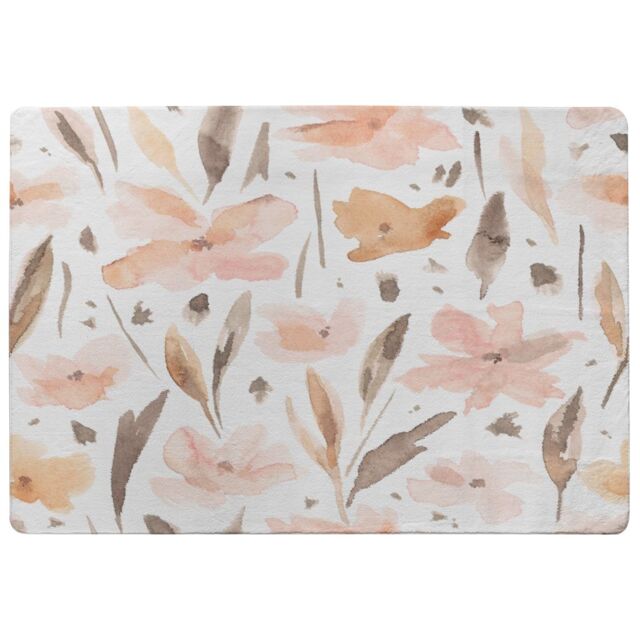 Benjamin Tate Design Pink Watercolour Rug in Natural - Size: Large - image 1