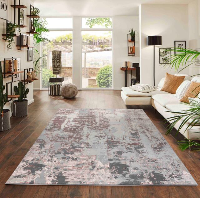 Desire Rugs Modern Styra Abstract Area Rugs Luxury for Bedroom, Living Room, & Hallway in Pink - Size: 60 cm x 220 cm - image 1