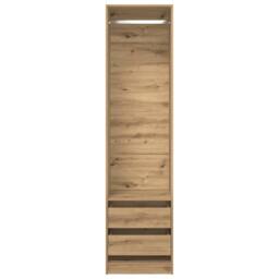 Berkfield Home Wardrobe Artisan Oak 50x50x200 cm Engineered Wood in Brown - Size: 50 x 50 x 200 cm - thumbnail 4
