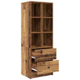 Berkfield Home Brown Shelving Unit Old wood Particle board Medium - thumbnail 4