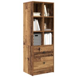 Berkfield Home Brown Shelving Unit Old wood Particle board Medium - thumbnail 3