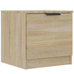 Berkfield Home Bedside Cabinets 2 pcs Sonoma Oak 40x39x40 cm in Tan - Size: 40 x 39 x 40 cm - thumbnail 3
