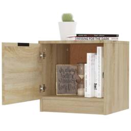 Berkfield Home Bedside Cabinets 2 pcs Sonoma Oak 40x39x40 cm in Tan - Size: 40 x 39 x 40 cm - thumbnail 8